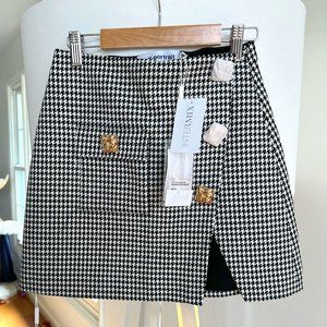Self Portrait Hounds tooth Mini Skirt